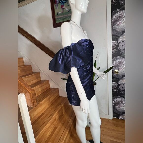 Free People x Shona Joy Miramare Ruched Mini Dress / size 4 - Picture 7 of 11